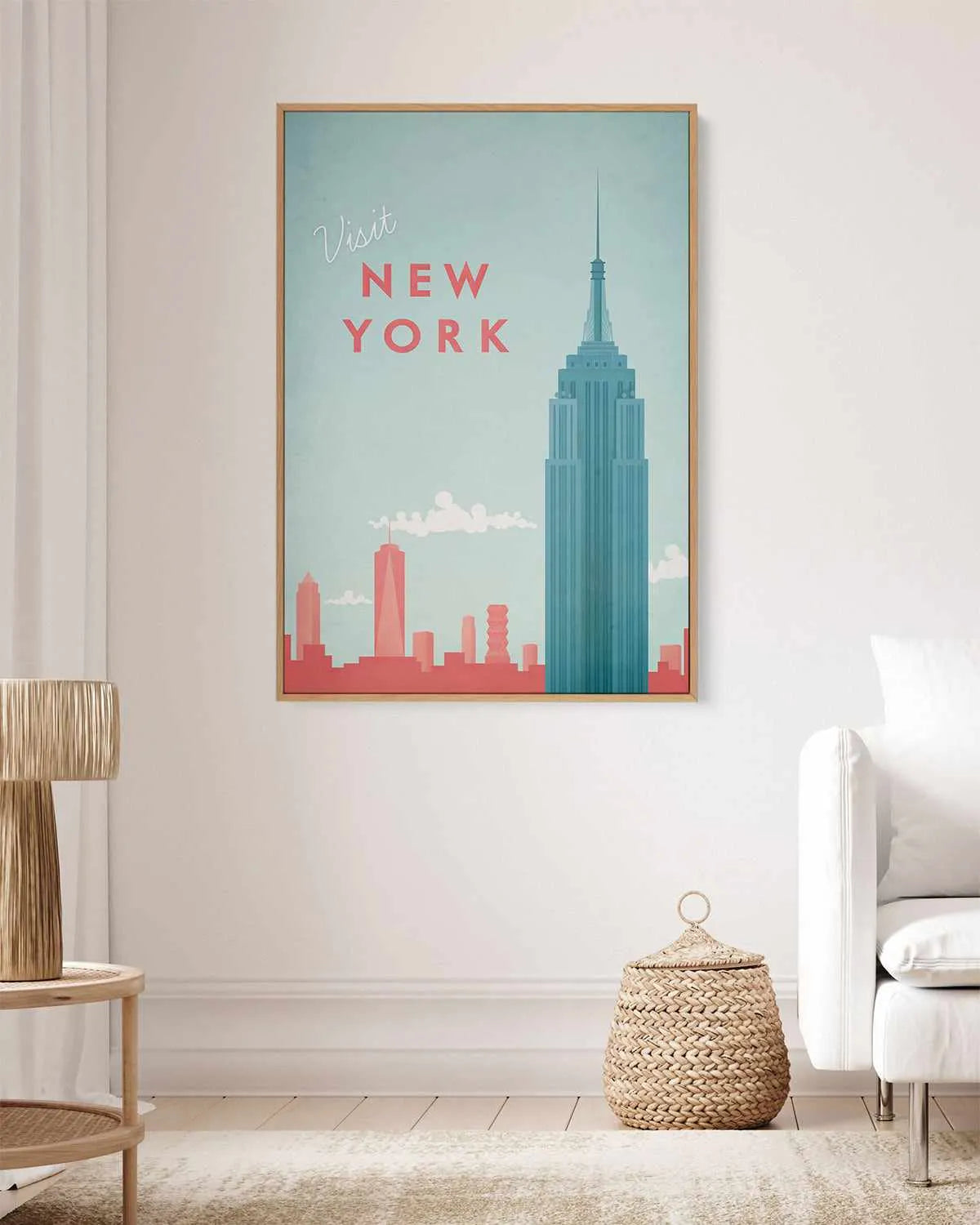 New York by Henry Rivers | Framed Canvas Art Print from Olive et Oriel where you can shop wallpaper and artworks online
