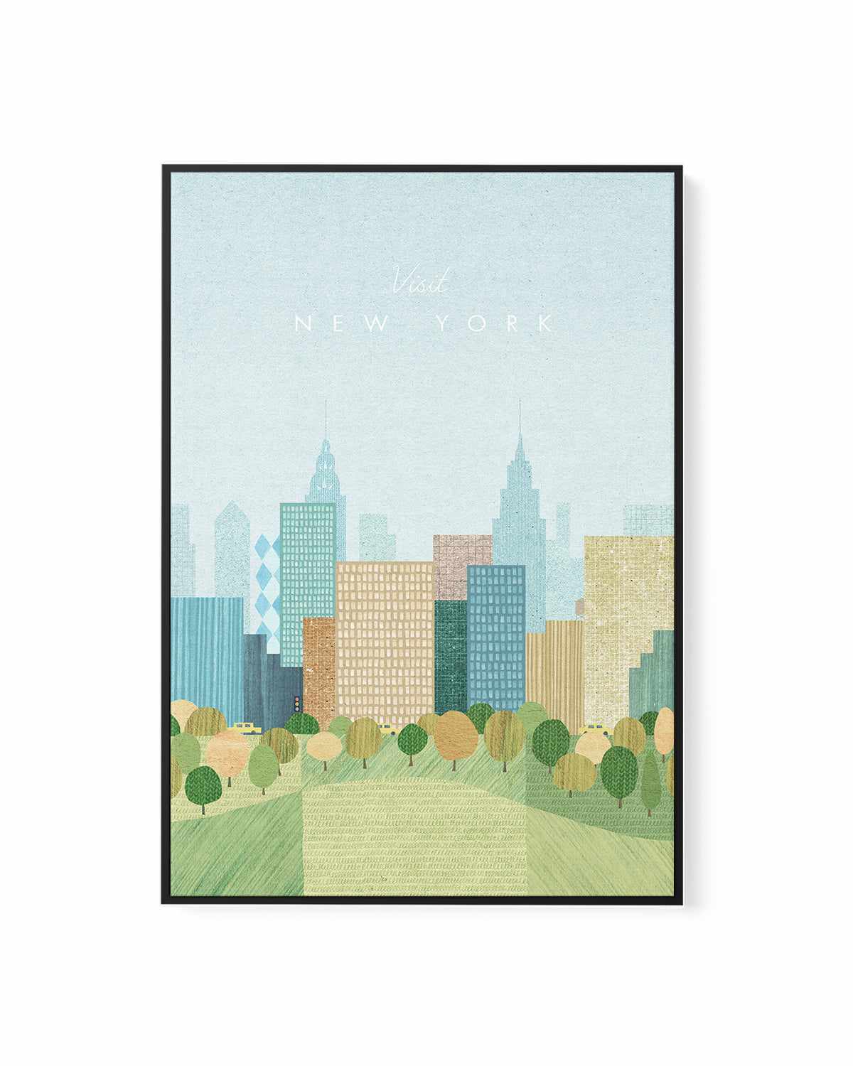 New York, Autumn by Henry Rivers | Framed Canvas Art Print