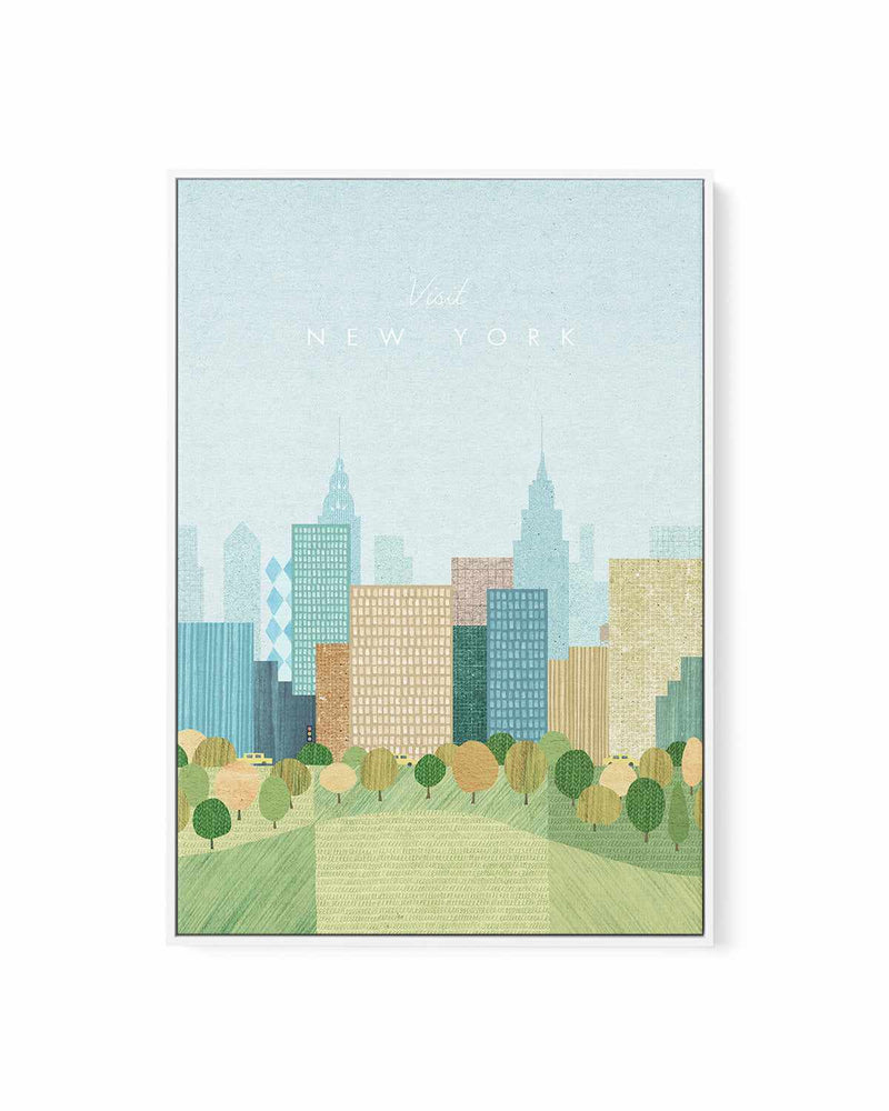 New York, Autumn by Henry Rivers | Framed Canvas Art Print