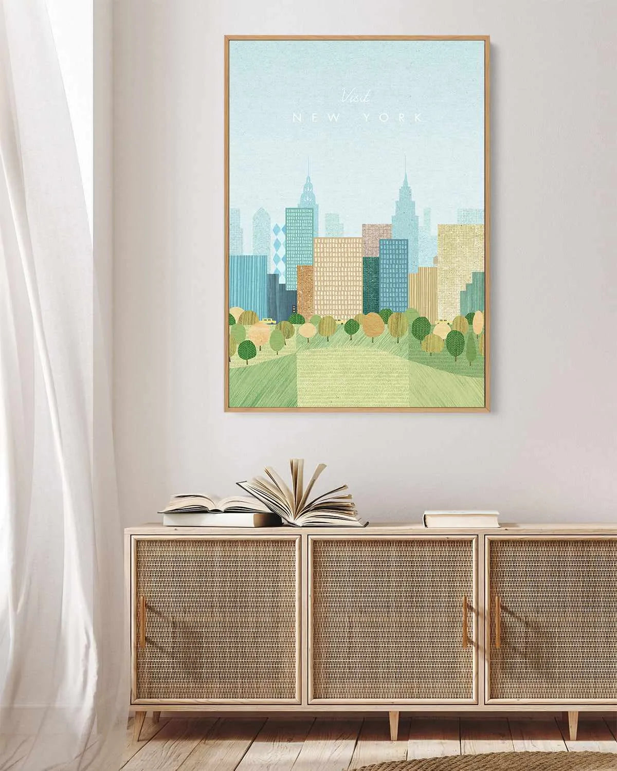 New York, Autumn by Henry Rivers | Framed Canvas Art Print from Olive et Oriel where you can shop wallpaper and artworks online