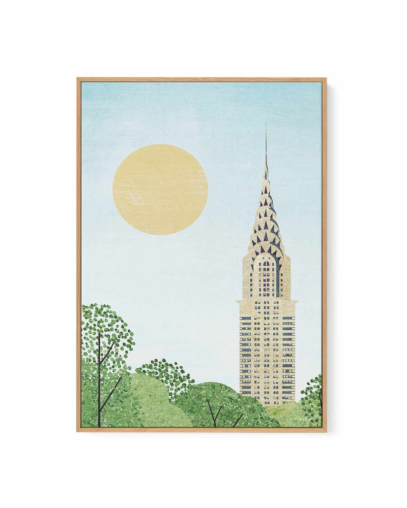 New York, Chrysler by Henry Rivers | Framed Canvas Art Print
