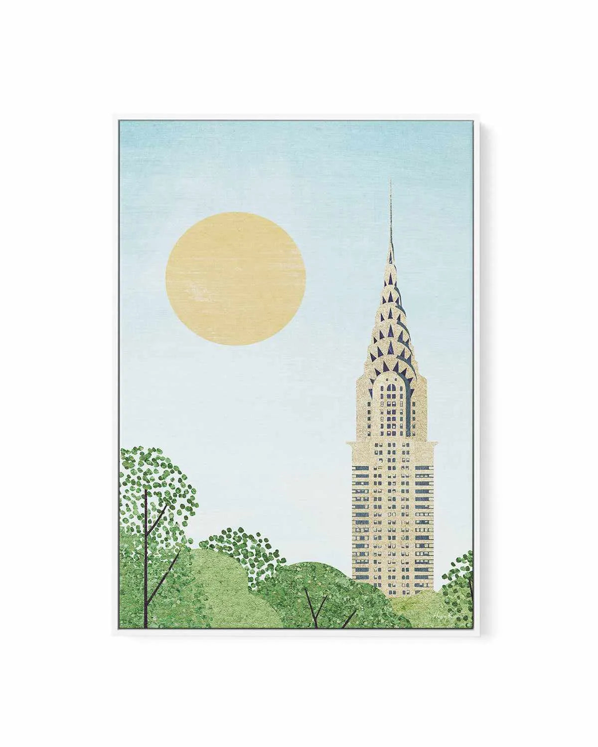 New York, Chrysler by Henry Rivers | Framed Canvas Art Print from Olive et Oriel where you can shop wallpaper and artworks online