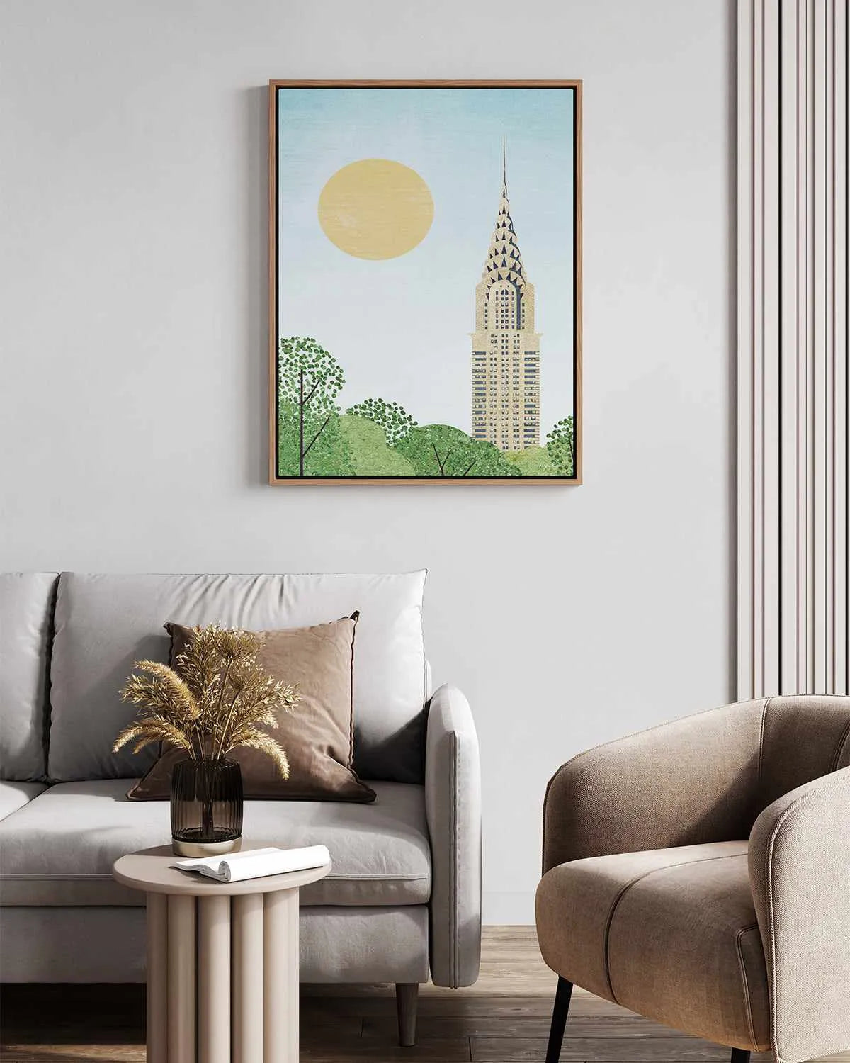 New York, Chrysler by Henry Rivers | Framed Canvas Art Print from Olive et Oriel where you can shop wallpaper and artworks online