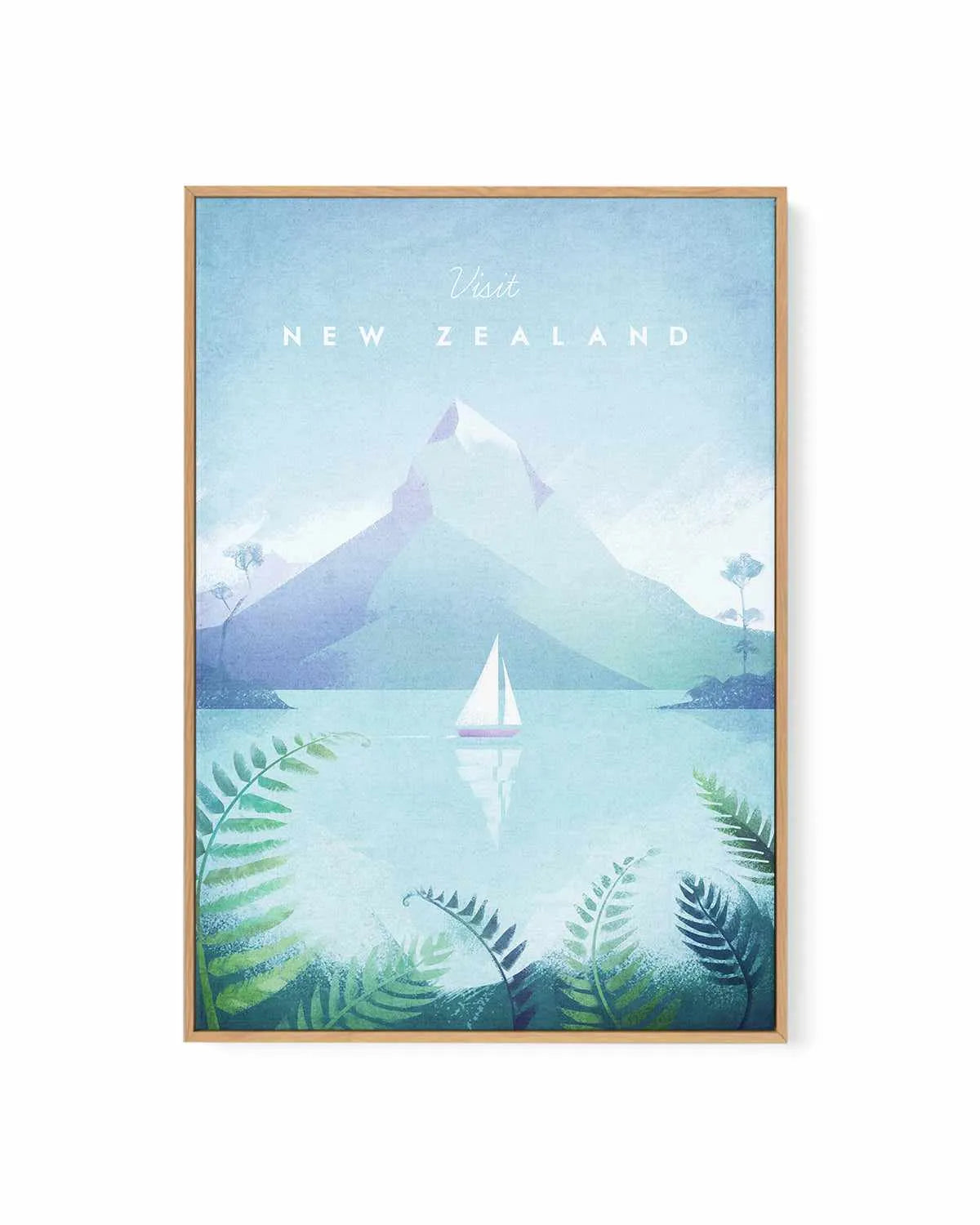 New Zealand by Henry Rivers | Framed Canvas Art Print from Olive et Oriel where you can shop wallpaper and artworks online