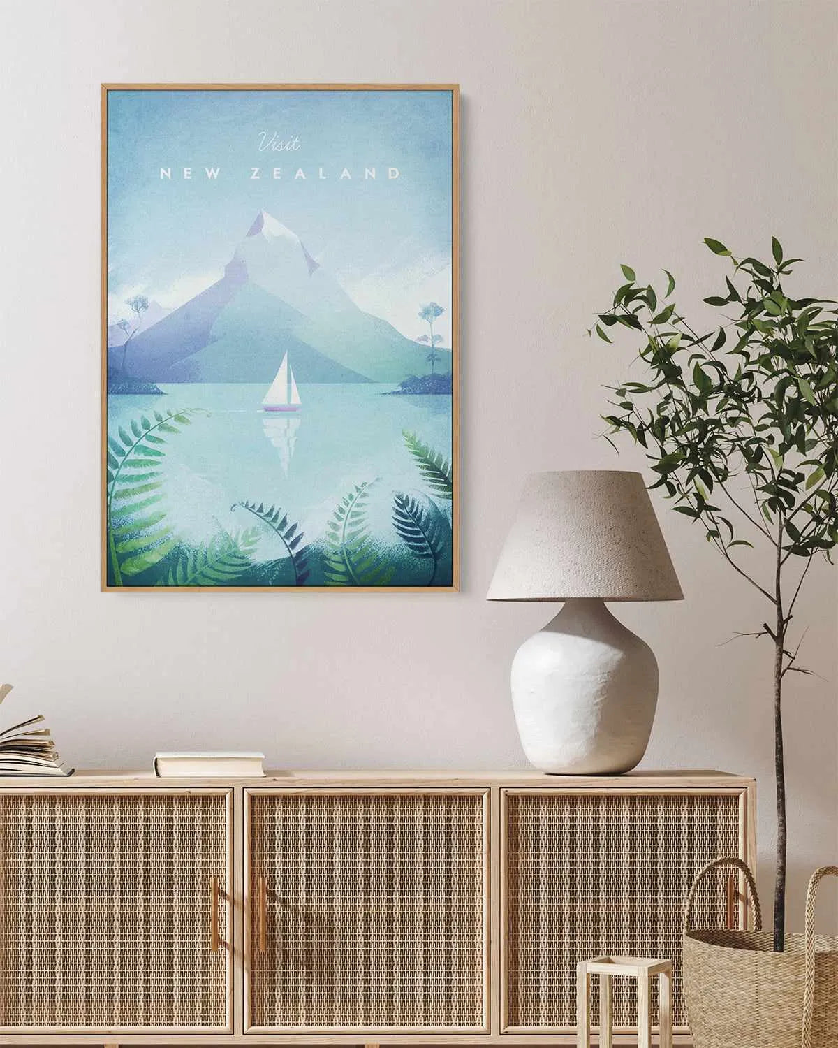 New Zealand by Henry Rivers | Framed Canvas Art Print from Olive et Oriel where you can shop wallpaper and artworks online