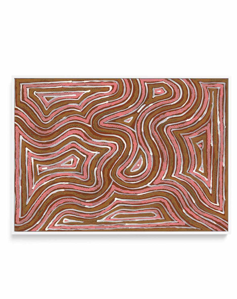 Ngalyipi Jukurrpa (Snake Vine Dreaming) - Purturlu by Ingrid Napangardi Williams | Framed Canvas Art Print