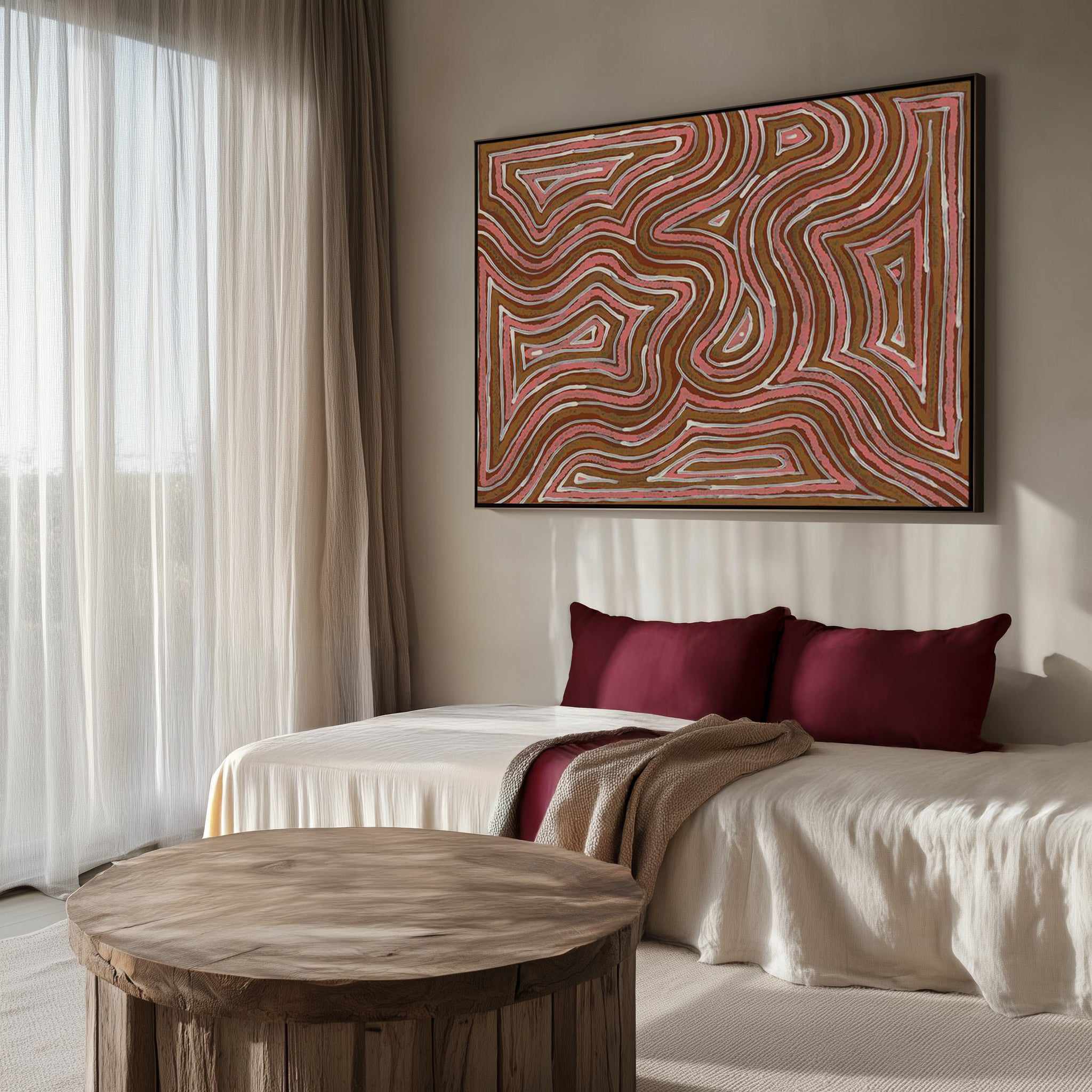 Ngalyipi Jukurrpa (Snake Vine Dreaming) - Purturlu by Ingrid Napangardi Williams | Framed Canvas Art Print