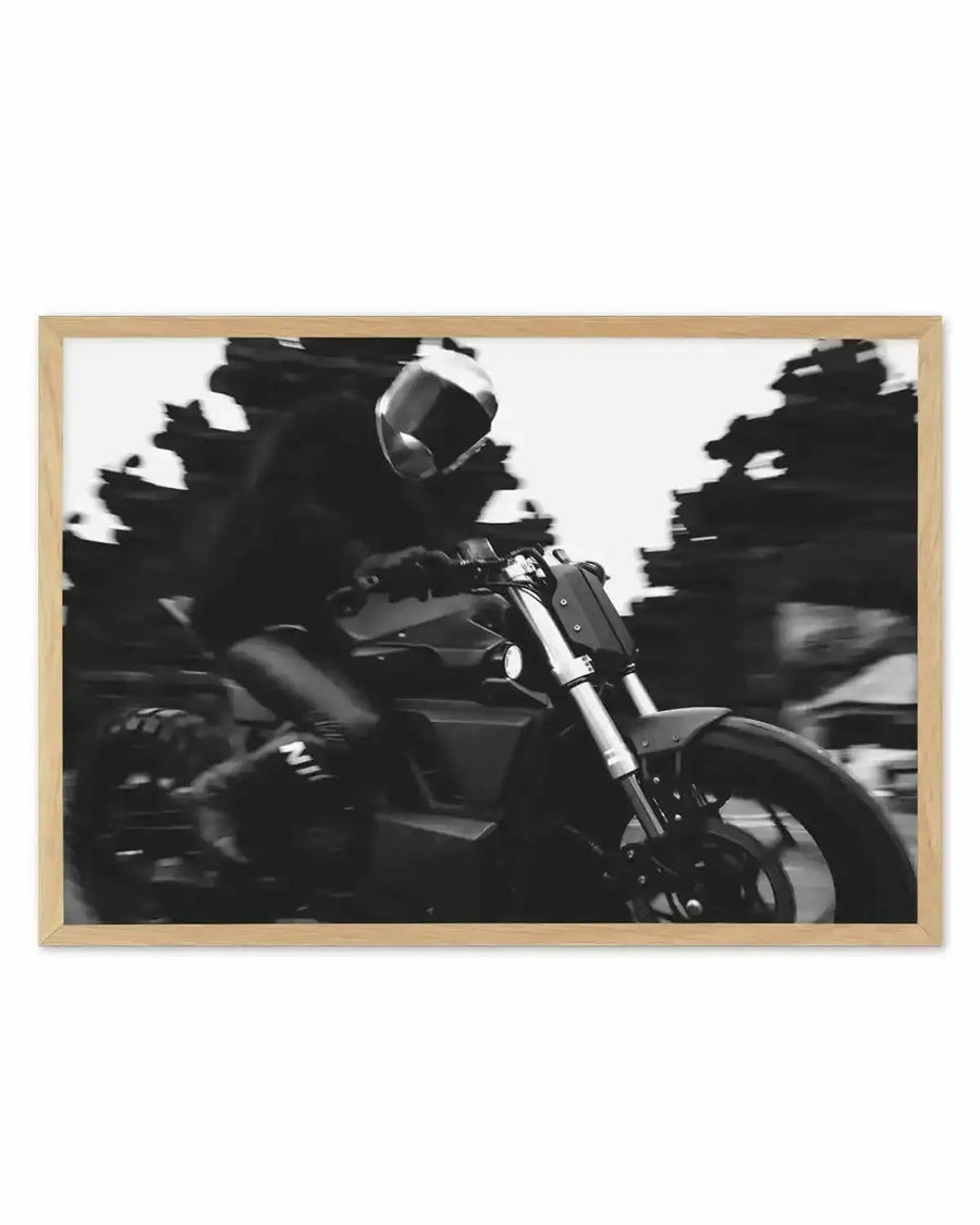 Nice Ride by Mario Stefanelli Art Print black black & white vintage art print