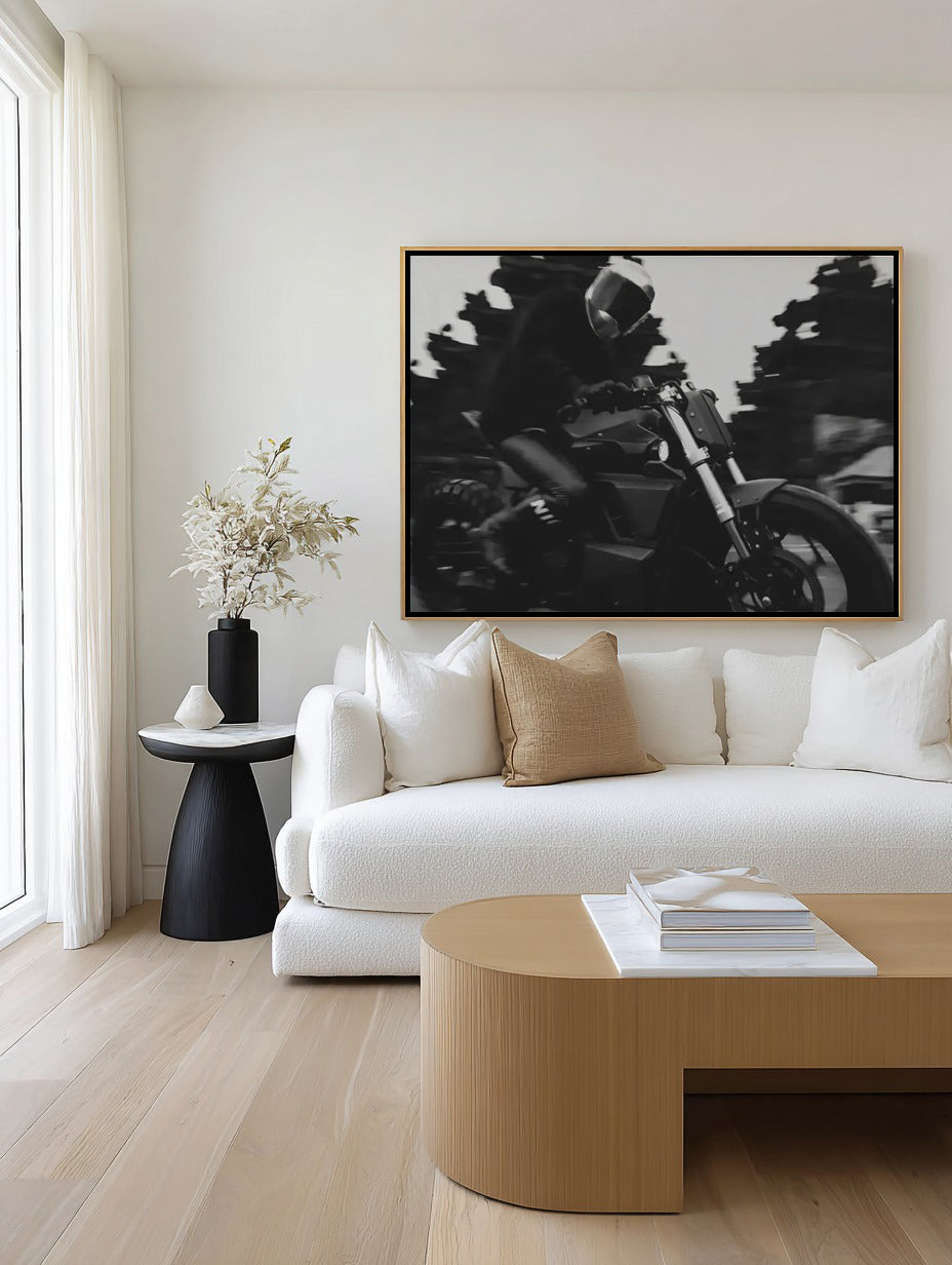 Nice Ride by Mario Stefanelli | Framed Canvas Art Print