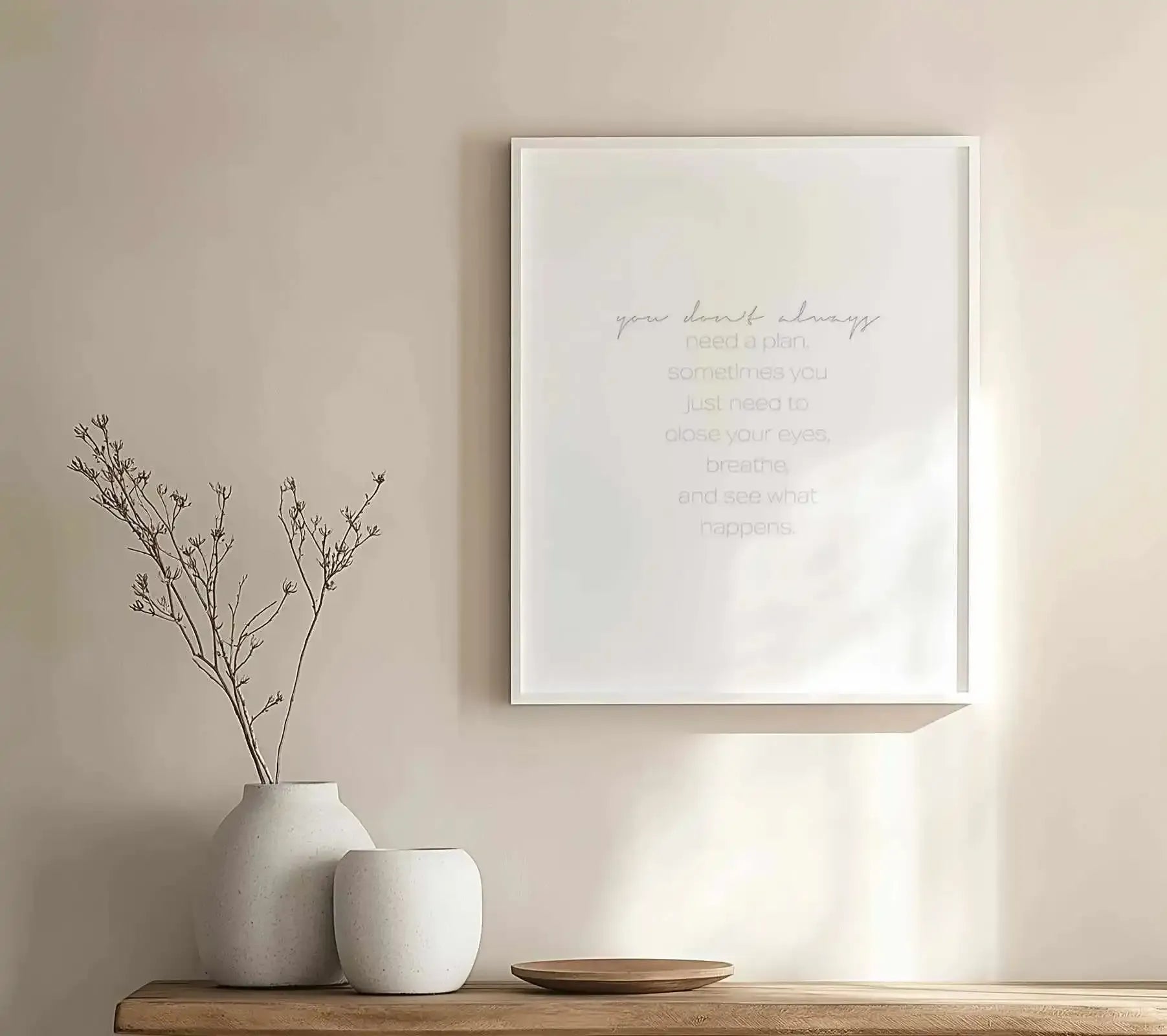 No Plans Needed Art Print from Olive et Oriel where you can shop wallpaper and artworks online