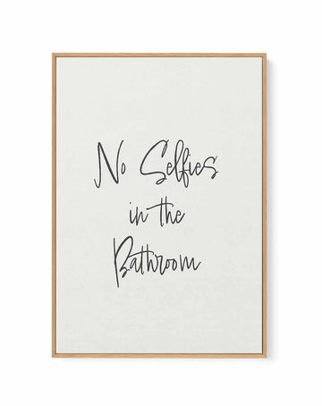 No Selfies | Framed Canvas Art Print from Olive et Oriel where you can shop wallpaper and artworks online