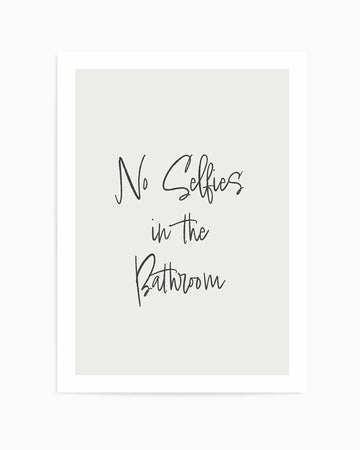 No Selfies | Art Print from Olive et Oriel where you can shop wallpaper and artworks online