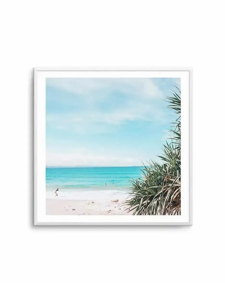 No Surf Wategos | SQ Art Print-PRINT-Olive et Oriel-Olive et Oriel-Buy-Australian-Art-Prints-Online-with-Olive-et-Oriel-Your-Artwork-Specialists-Austrailia-Decorate-With-Coastal-Photo-Wall-Art-Prints-From-Our-Beach-House-Artwork-Collection-Fine-Poster-and-Framed-Artwork