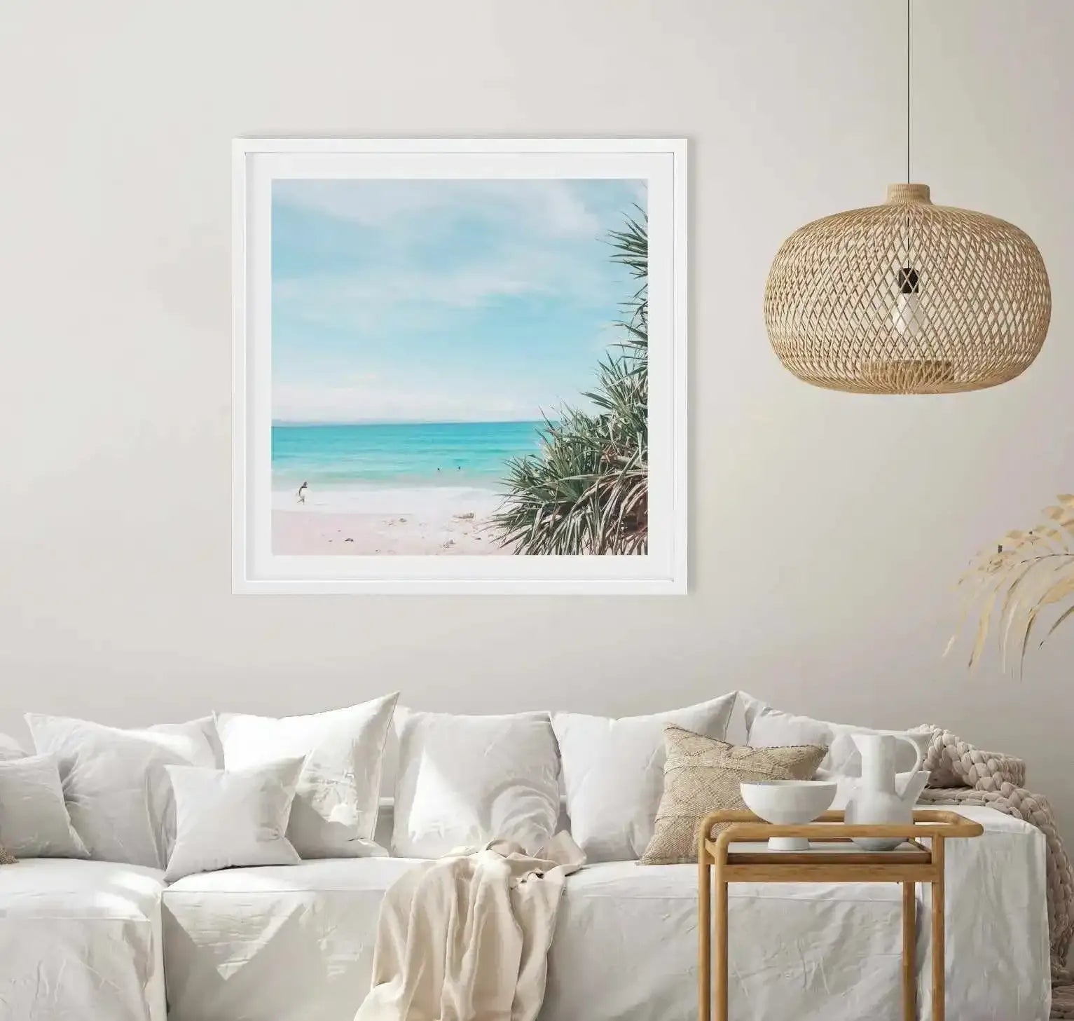 No Surf Wategos | SQ Art Print-PRINT-Olive et Oriel-Olive et Oriel-Buy-Australian-Art-Prints-Online-with-Olive-et-Oriel-Your-Artwork-Specialists-Austrailia-Decorate-With-Coastal-Photo-Wall-Art-Prints-From-Our-Beach-House-Artwork-Collection-Fine-Poster-and-Framed-Artwork