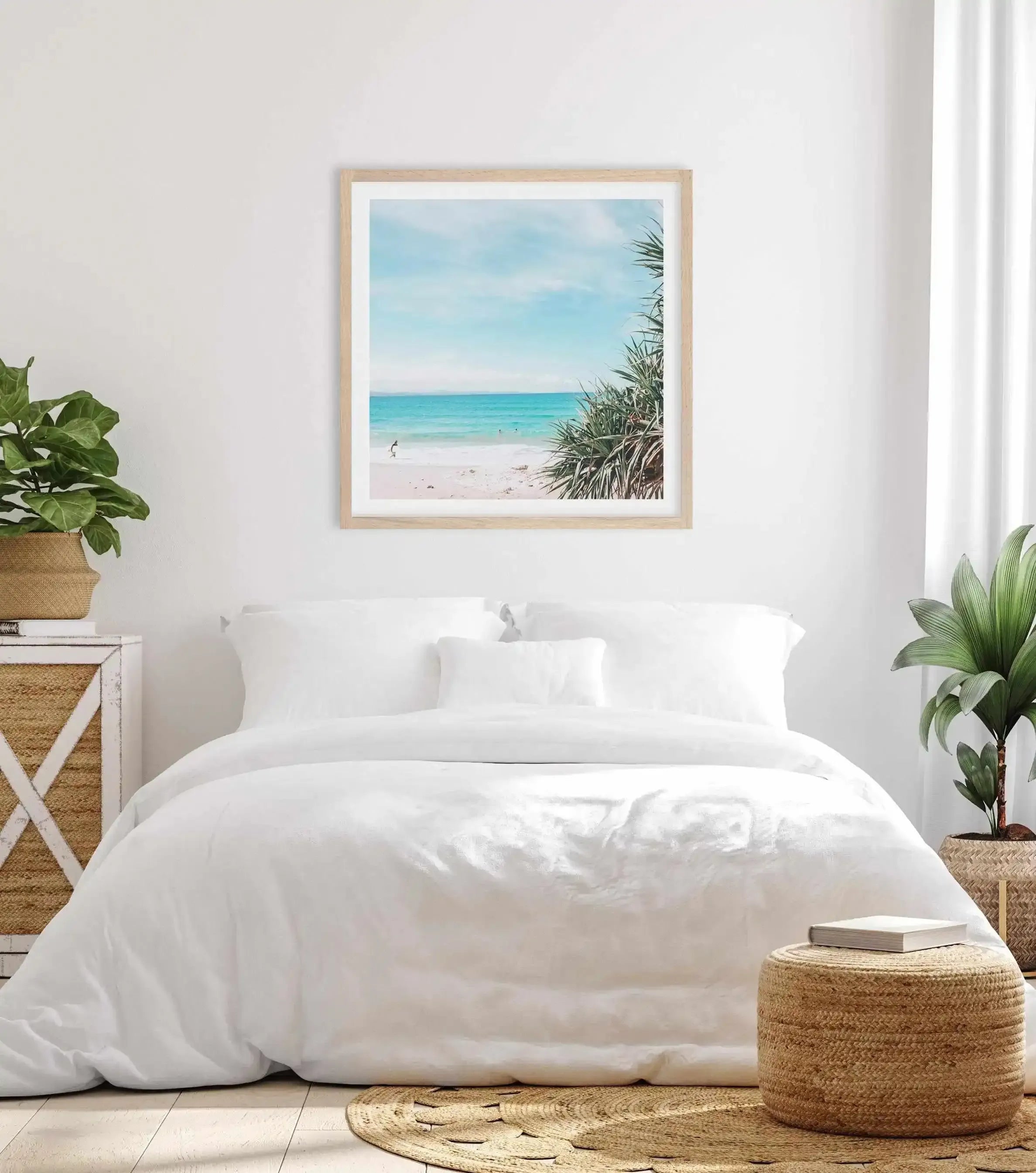 No Surf Wategos | SQ Art Print-PRINT-Olive et Oriel-Olive et Oriel-Buy-Australian-Art-Prints-Online-with-Olive-et-Oriel-Your-Artwork-Specialists-Austrailia-Decorate-With-Coastal-Photo-Wall-Art-Prints-From-Our-Beach-House-Artwork-Collection-Fine-Poster-and-Framed-Artwork