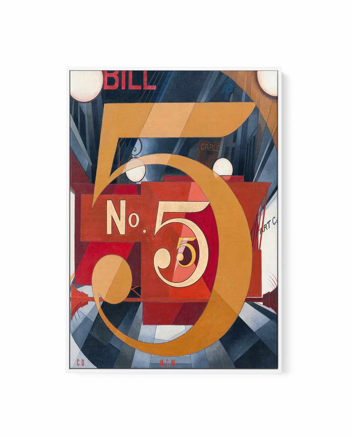 No. 5 Vintage Demuth Poster | Framed Canvas Art Print