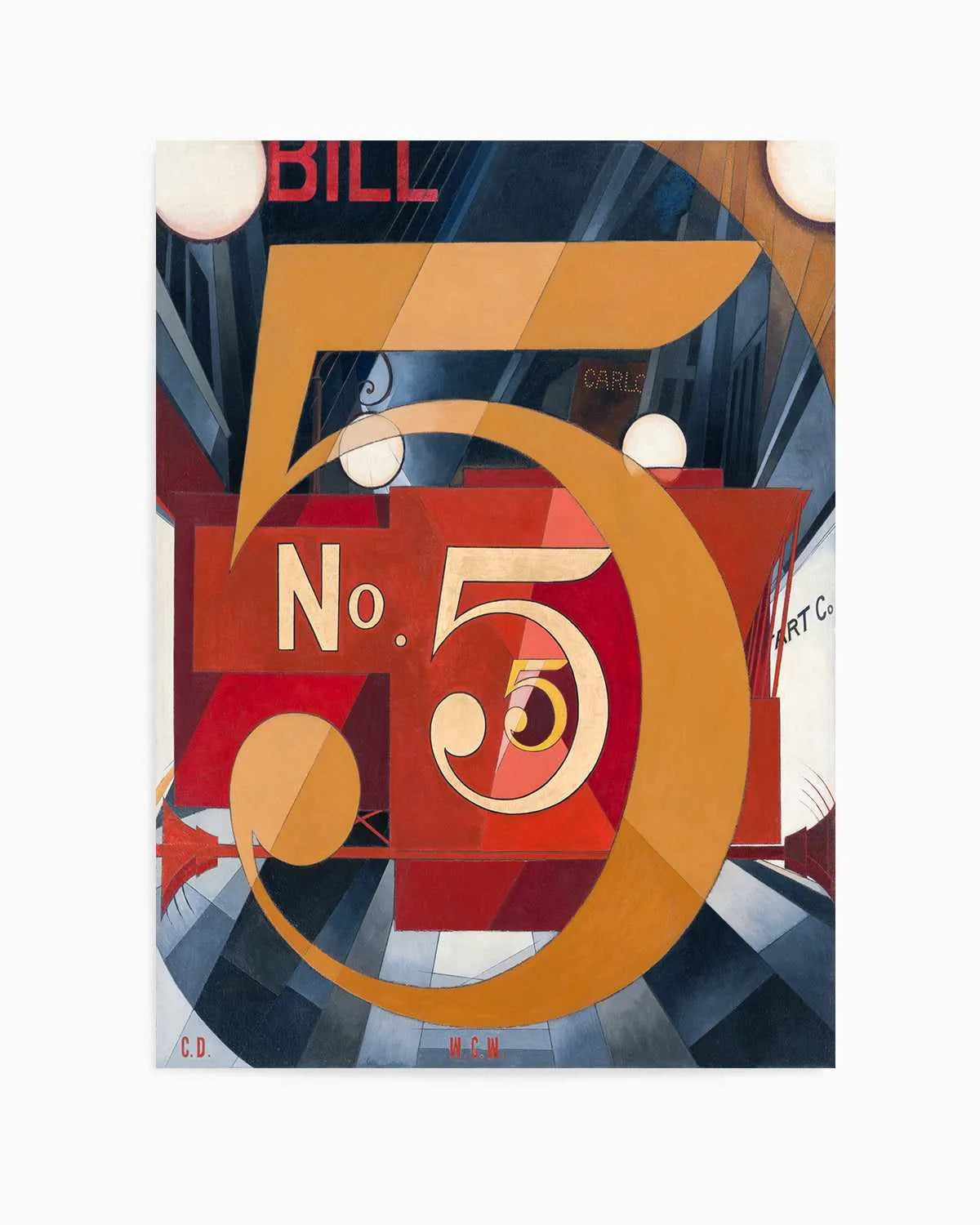 No. 5 Vintage Demuth Poster Art Print from Olive et Oriel where you can shop wallpaper and artworks online