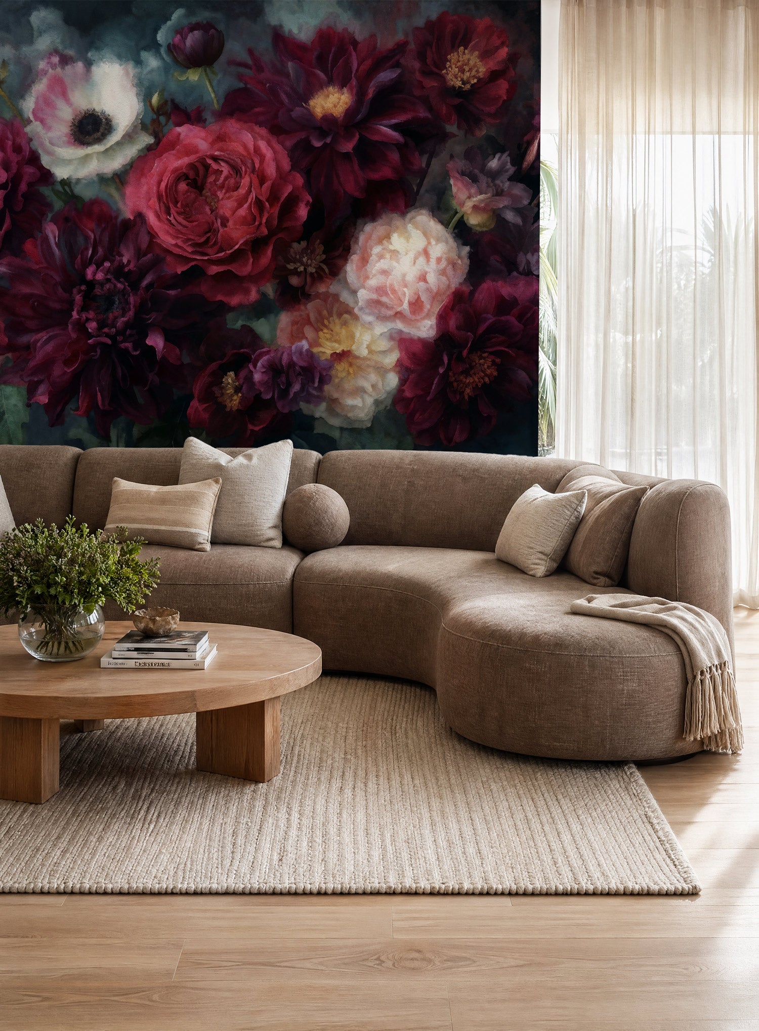 Noir Botanica Mural Wallpaper