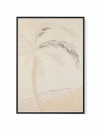 Noosa Palm Illustration No I | Framed Canvas Art Print