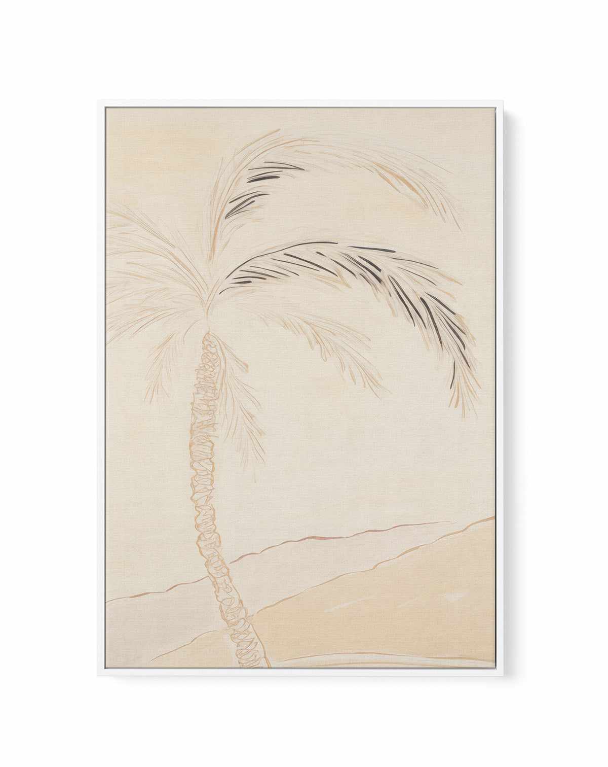 Noosa Palm Illustration No I | Framed Canvas Art Print