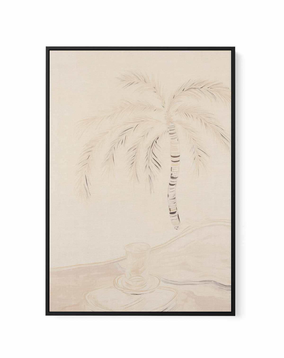 Noosa Palm Illustration No II | Framed Canvas Art Print