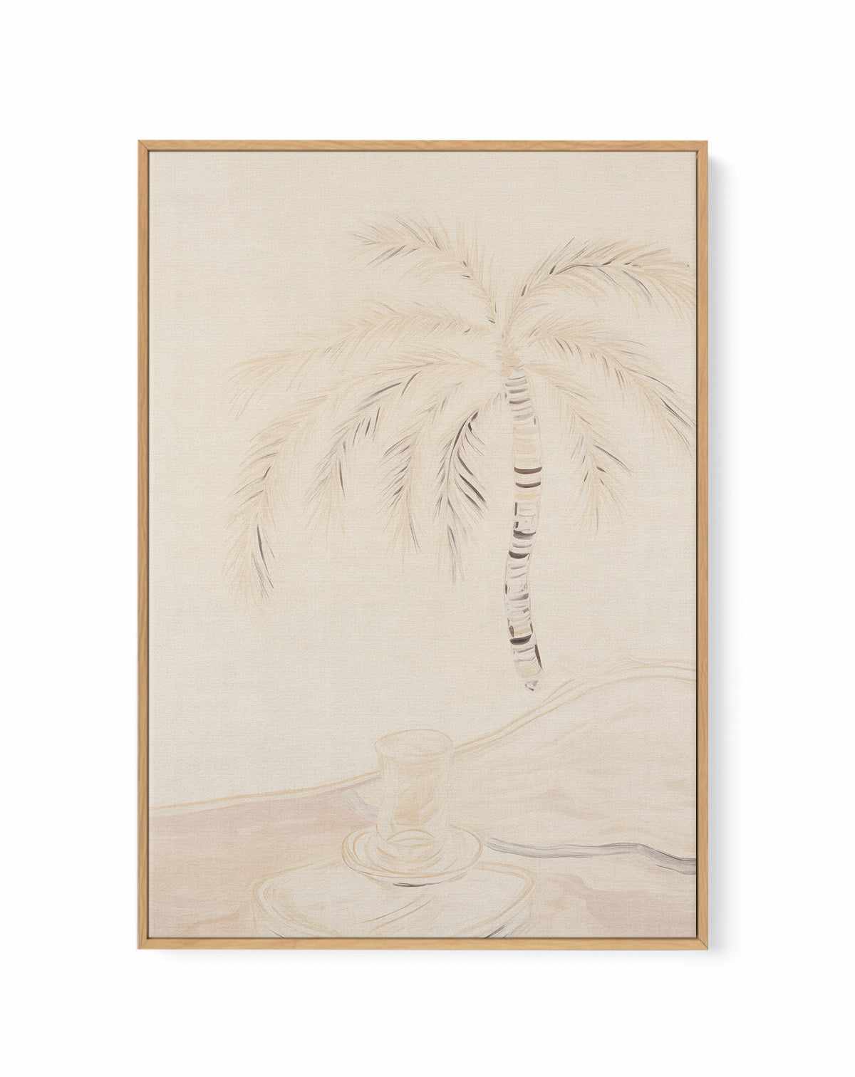 Noosa Palm Illustration No II | Framed Canvas Art Print