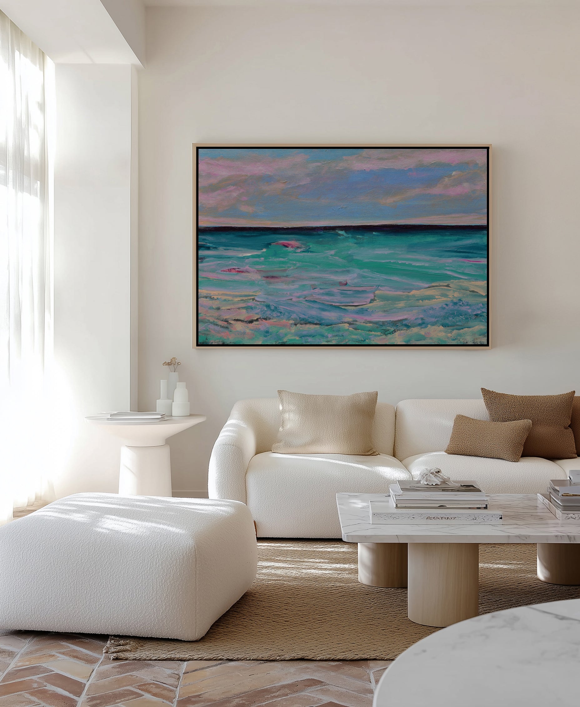 Noosa Sunsets by Belinda Stone | Framed Canvas Art Print