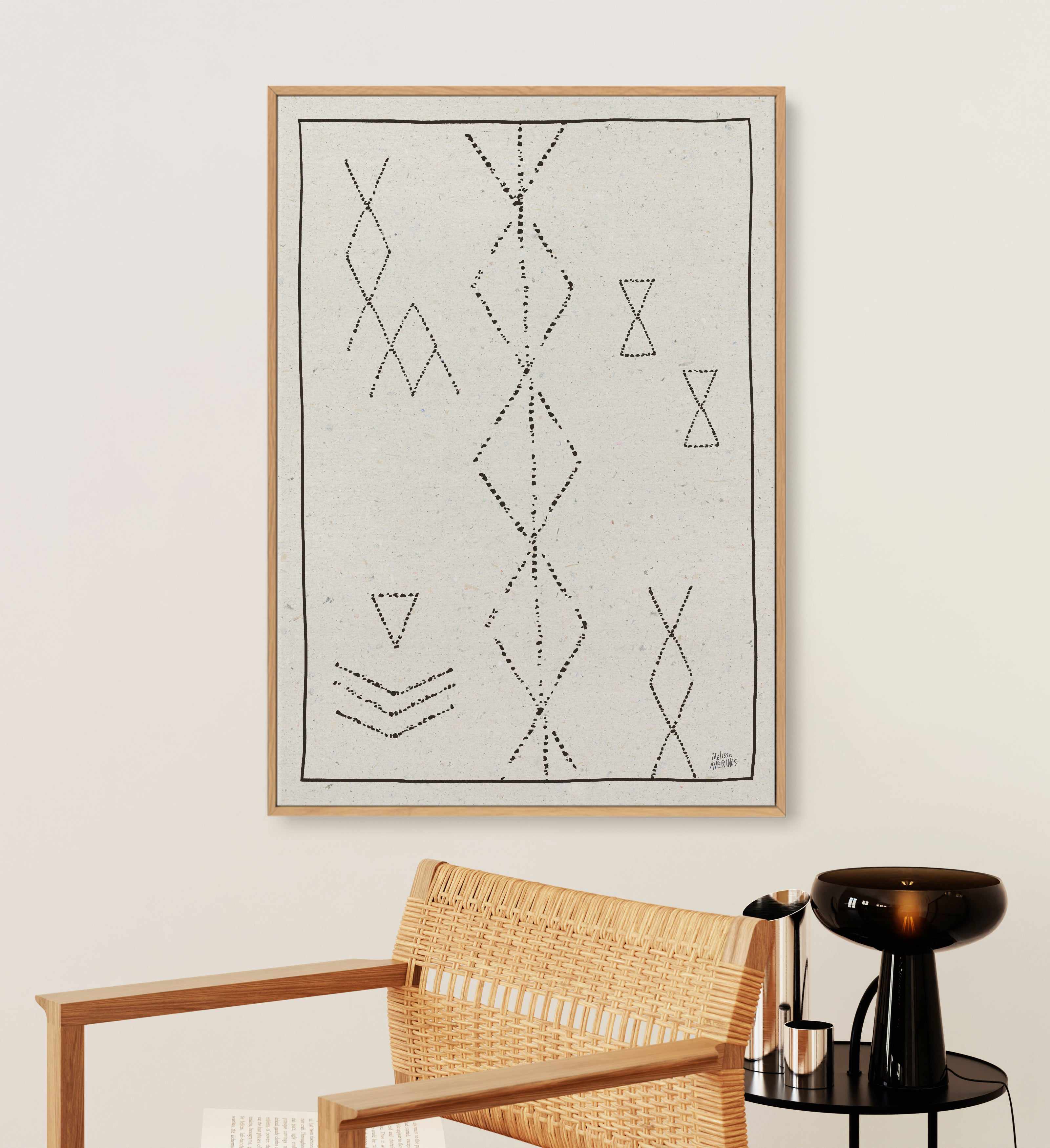 Nordic Geo IV | Framed Canvas Art Print