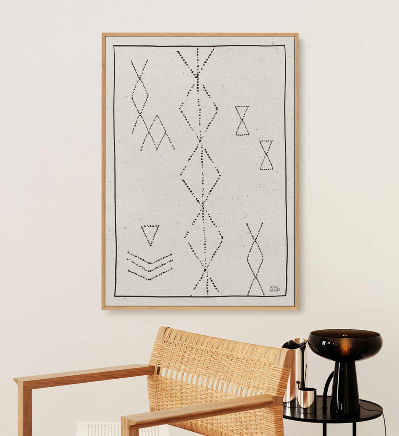 Nordic Geo IV | Framed Canvas Art Print