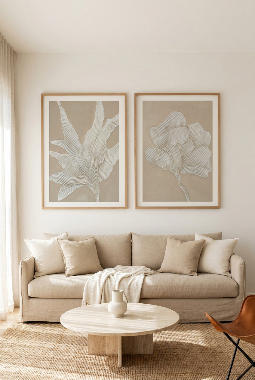 Nordic Bloom I & II by Design Fabrikken Art Print Set of 2 | Matching Wall Art