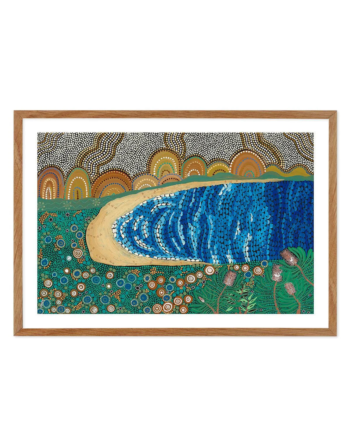 Norman Bay By Domica Hill Art Print-PRINT-Olive et Oriel-Domica Hill-50x70 cm | 19.6" x 27.5"-Walnut-With White Border-Buy-Australian-Art-Prints-Online-with-Olive-et-Oriel-Your-Artwork-Specialists-Austrailia-Decorate-With-Coastal-Photo-Wall-Art-Prints-From-Our-Beach-House-Artwork-Collection-Fine-Poster-and-Framed-Artwork