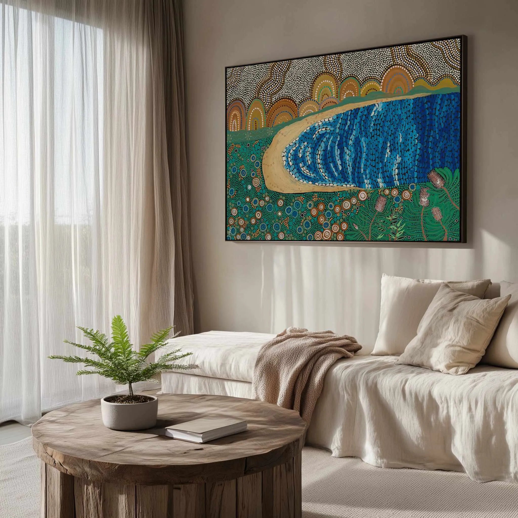 Norman Bay by Domica Hill | Framed Canvas Art Print from Olive et Oriel where you can shop wallpaper and artworks online