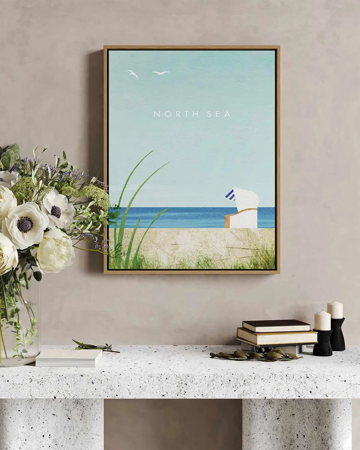 North Sea by Henry Rivers | Framed Canvas Art Print from Olive et Oriel where you can shop wallpaper and artworks online