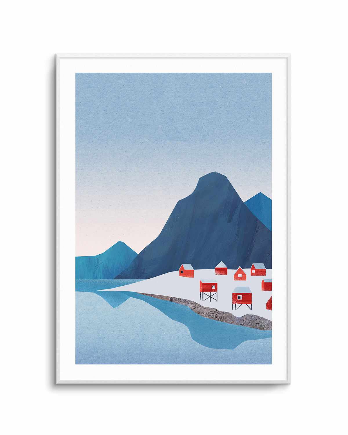 Norway Red Houses by Henry Rivers Art Print