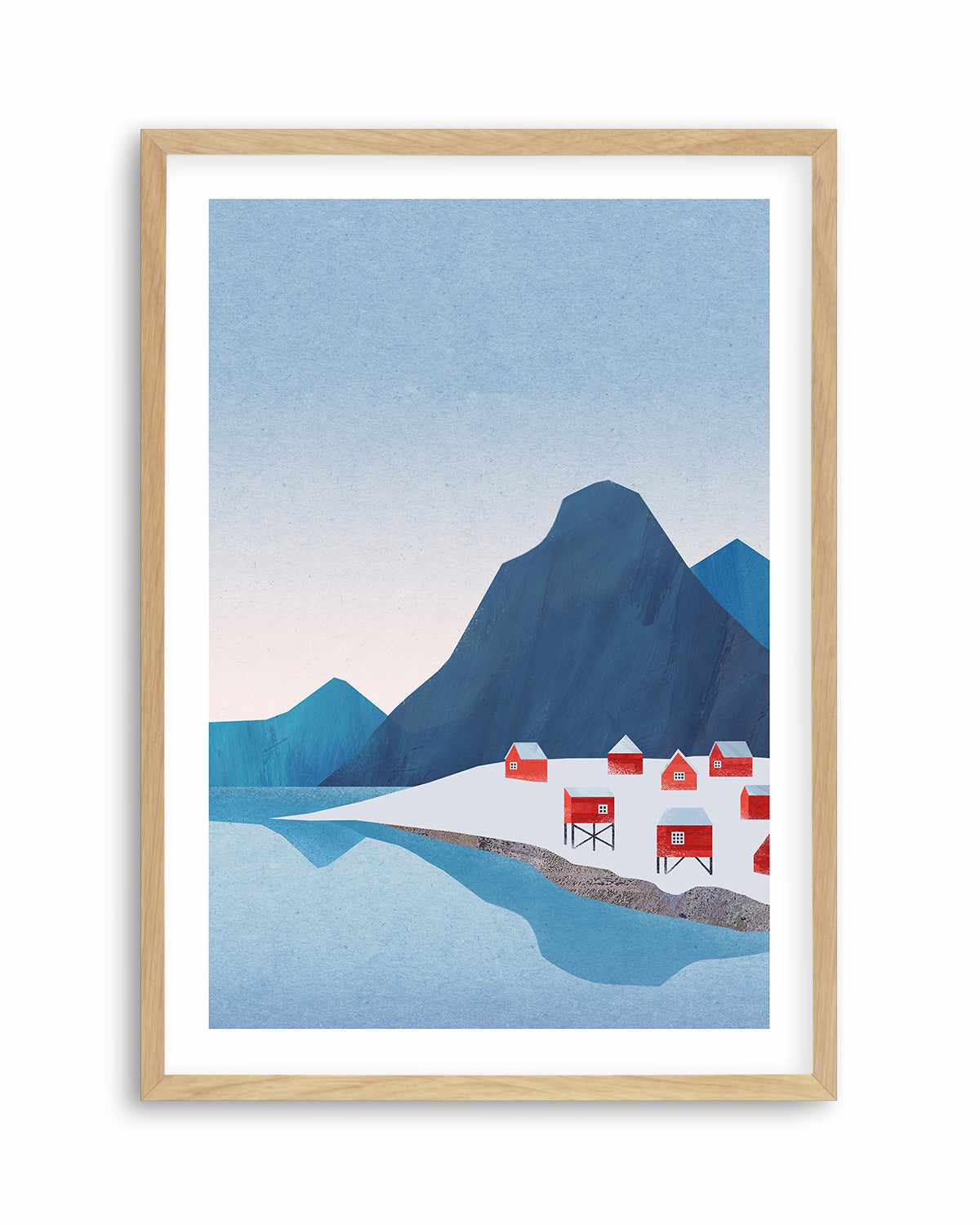 Norway Red Houses by Henry Rivers Art Print