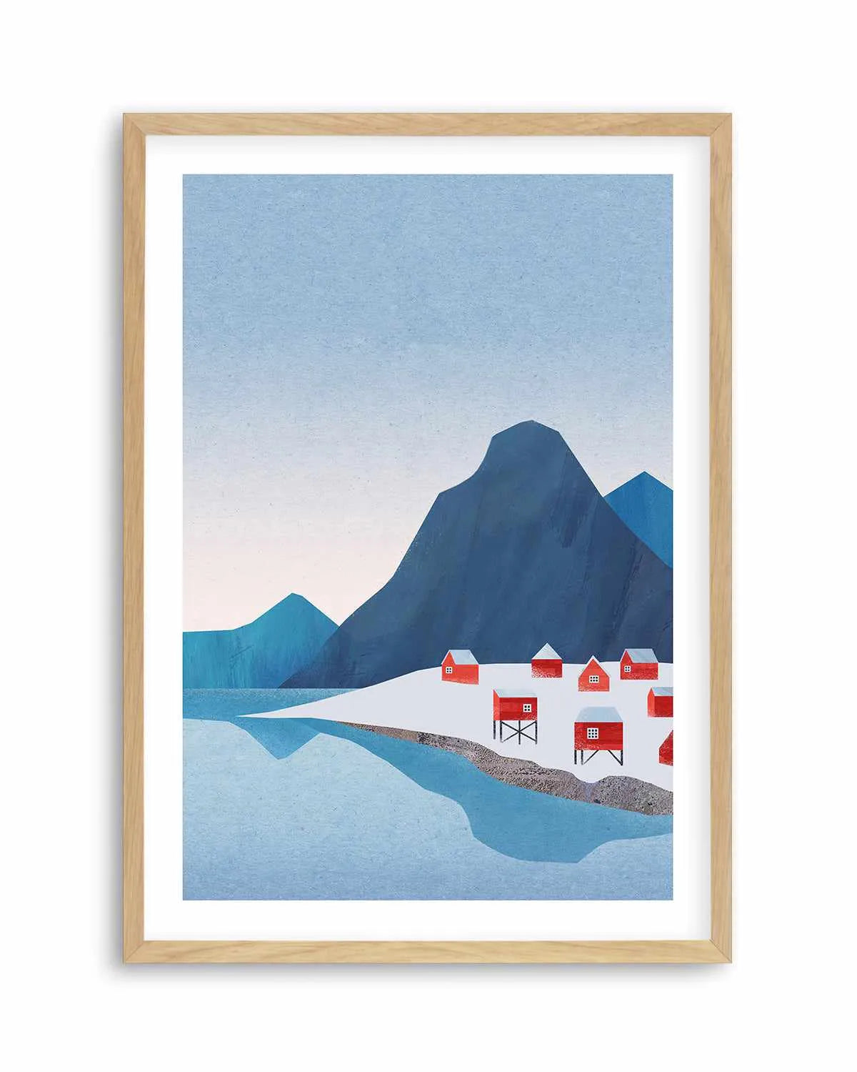 Norway Red Houses by Henry Rivers Art Print from Olive et Oriel where you can shop wallpaper and artworks online