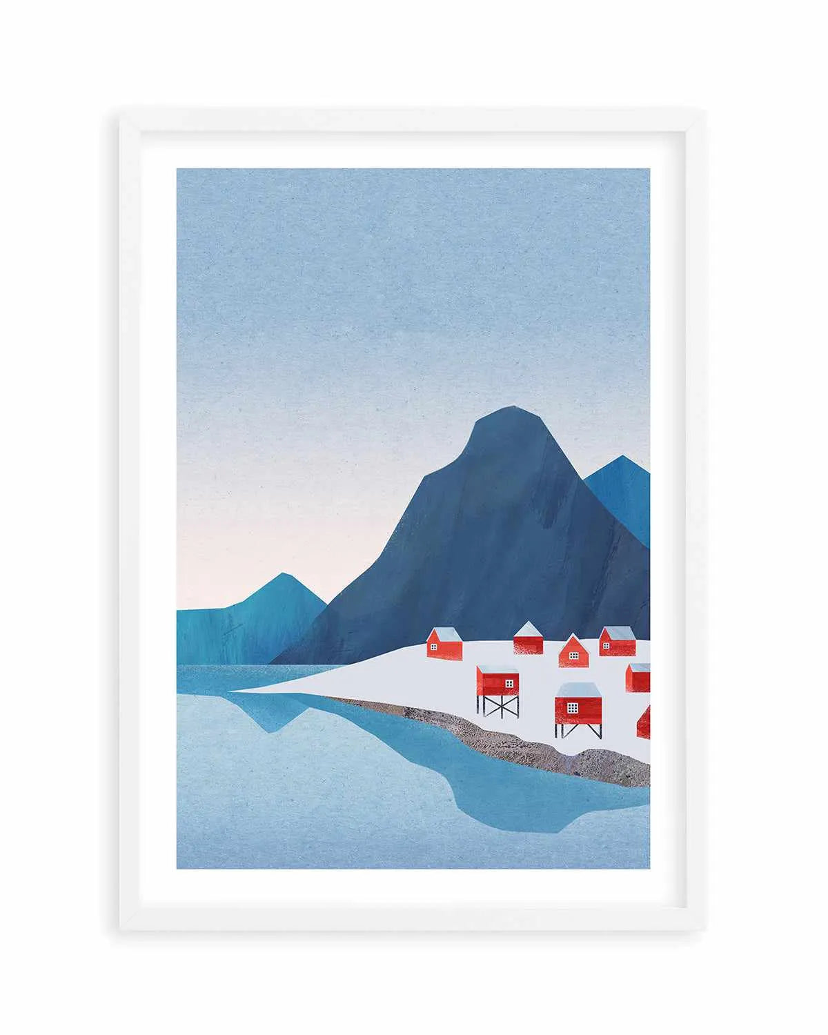 Norway Red Houses by Henry Rivers Art Print from Olive et Oriel where you can shop wallpaper and artworks online