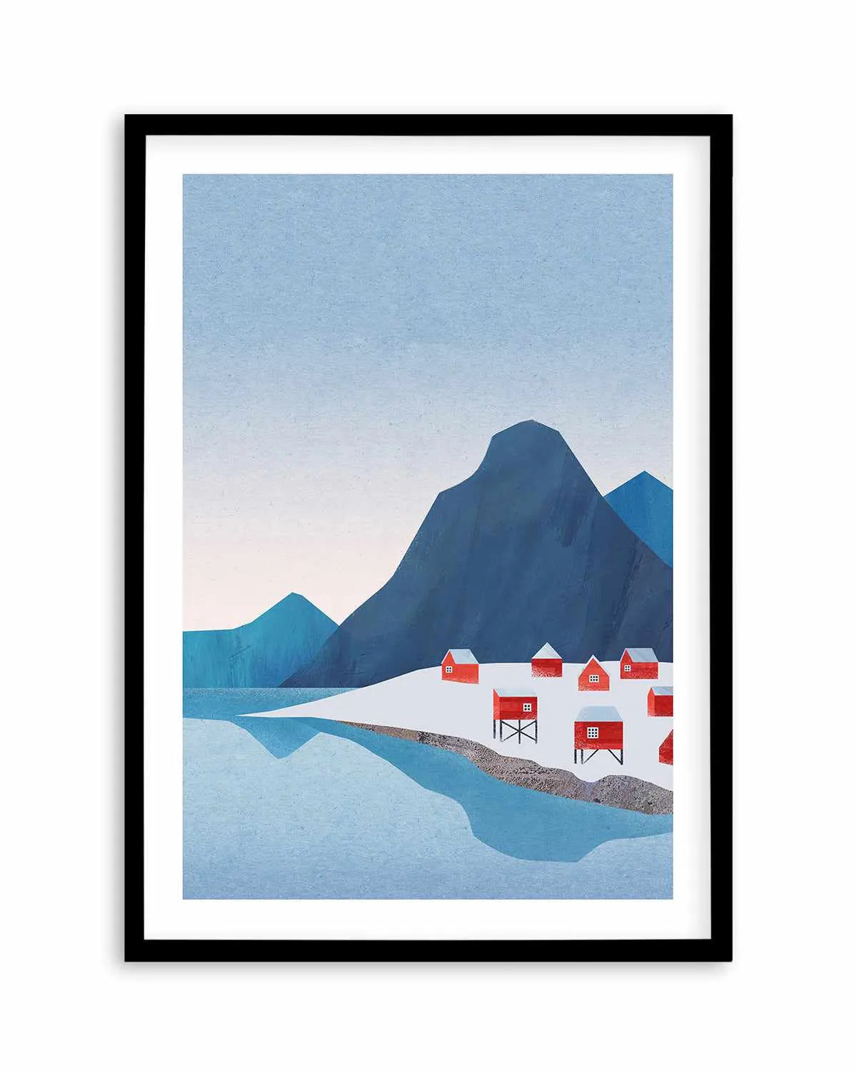 Norway Red Houses by Henry Rivers Art Print from Olive et Oriel where you can shop wallpaper and artworks online