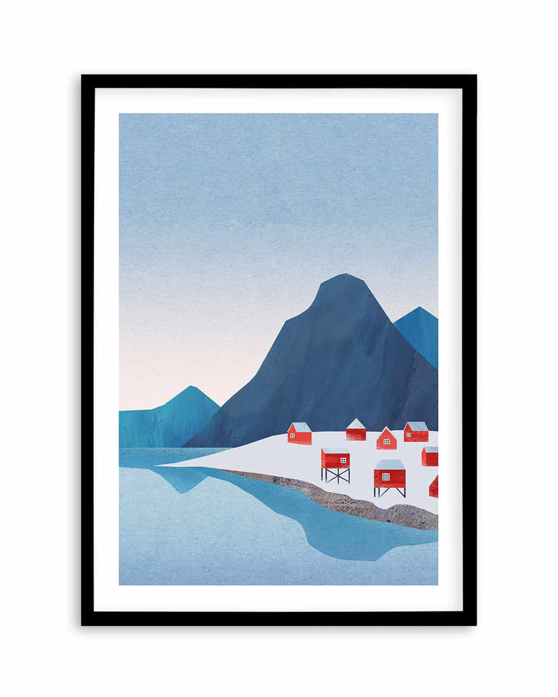 Norway Red Houses by Henry Rivers Art Print