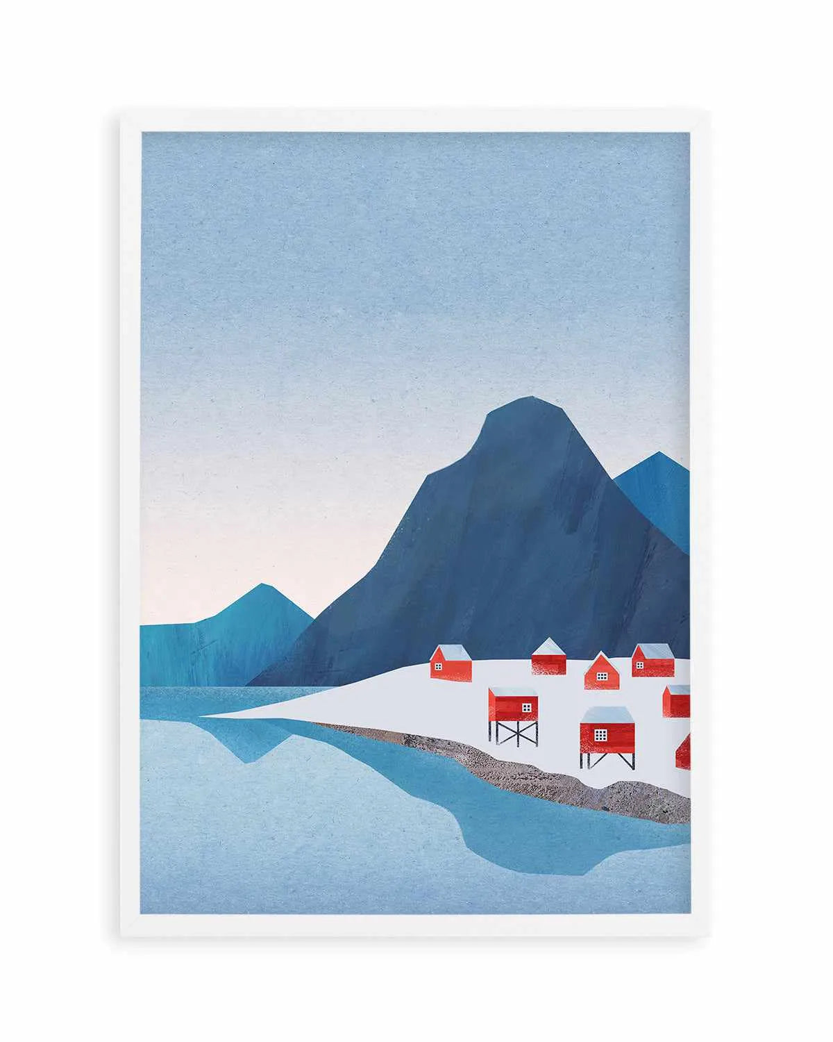 Norway Red Houses by Henry Rivers Art Print from Olive et Oriel where you can shop wallpaper and artworks online