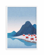 Norway Red Houses by Henry Rivers Art Print