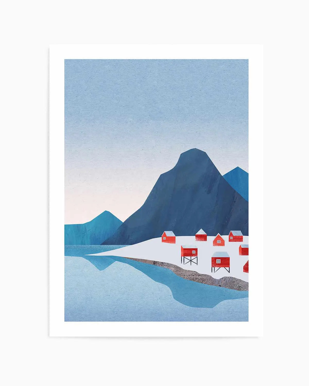 Norway Red Houses by Henry Rivers Art Print from Olive et Oriel where you can shop wallpaper and artworks online