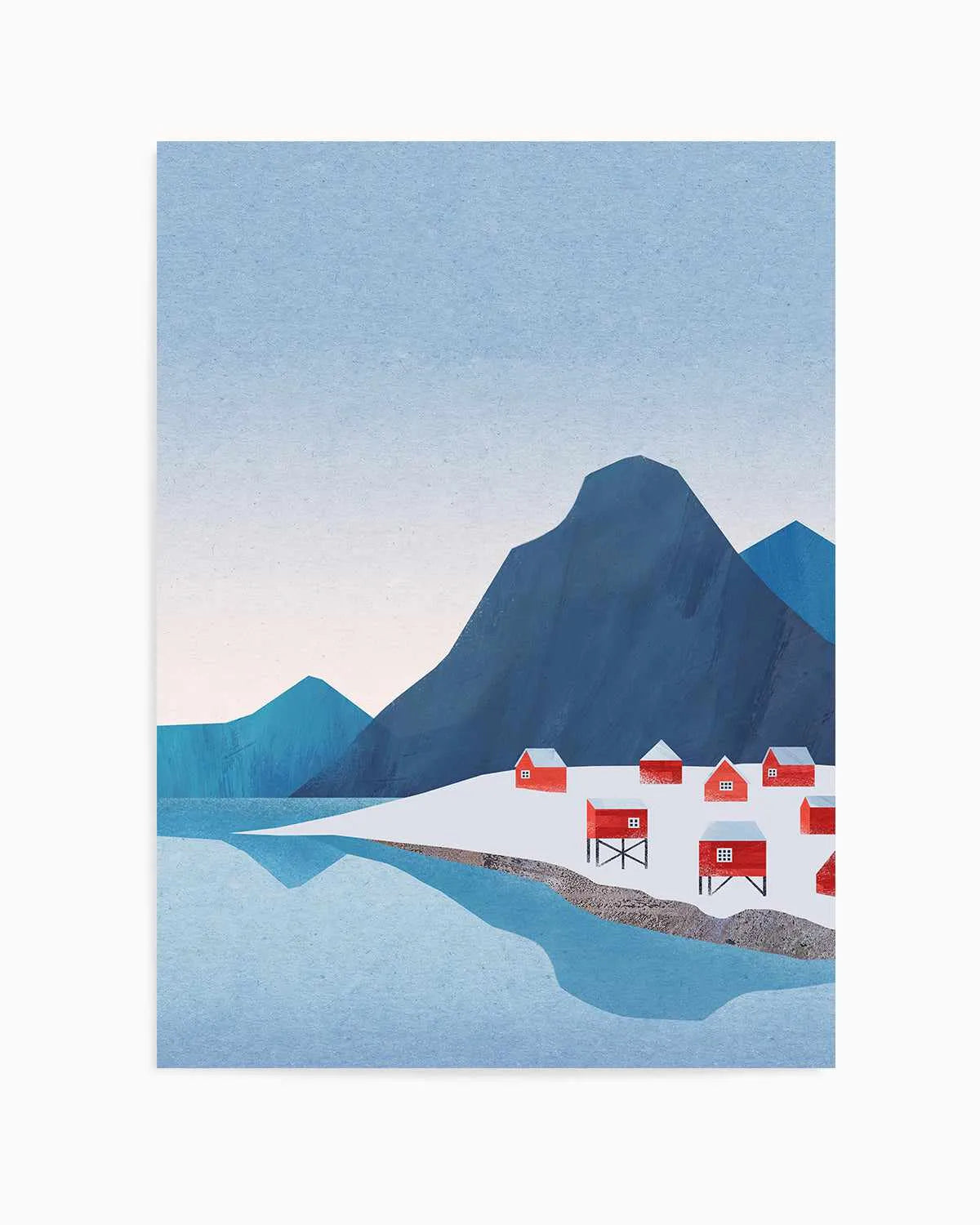 Norway Red Houses by Henry Rivers Art Print from Olive et Oriel where you can shop wallpaper and artworks online