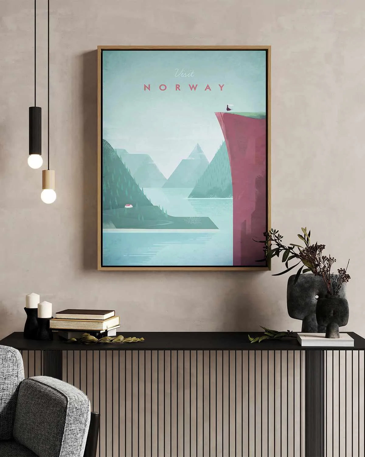 Norway by Henry Rivers | Framed Canvas Art Print from Olive et Oriel where you can shop wallpaper and artworks online