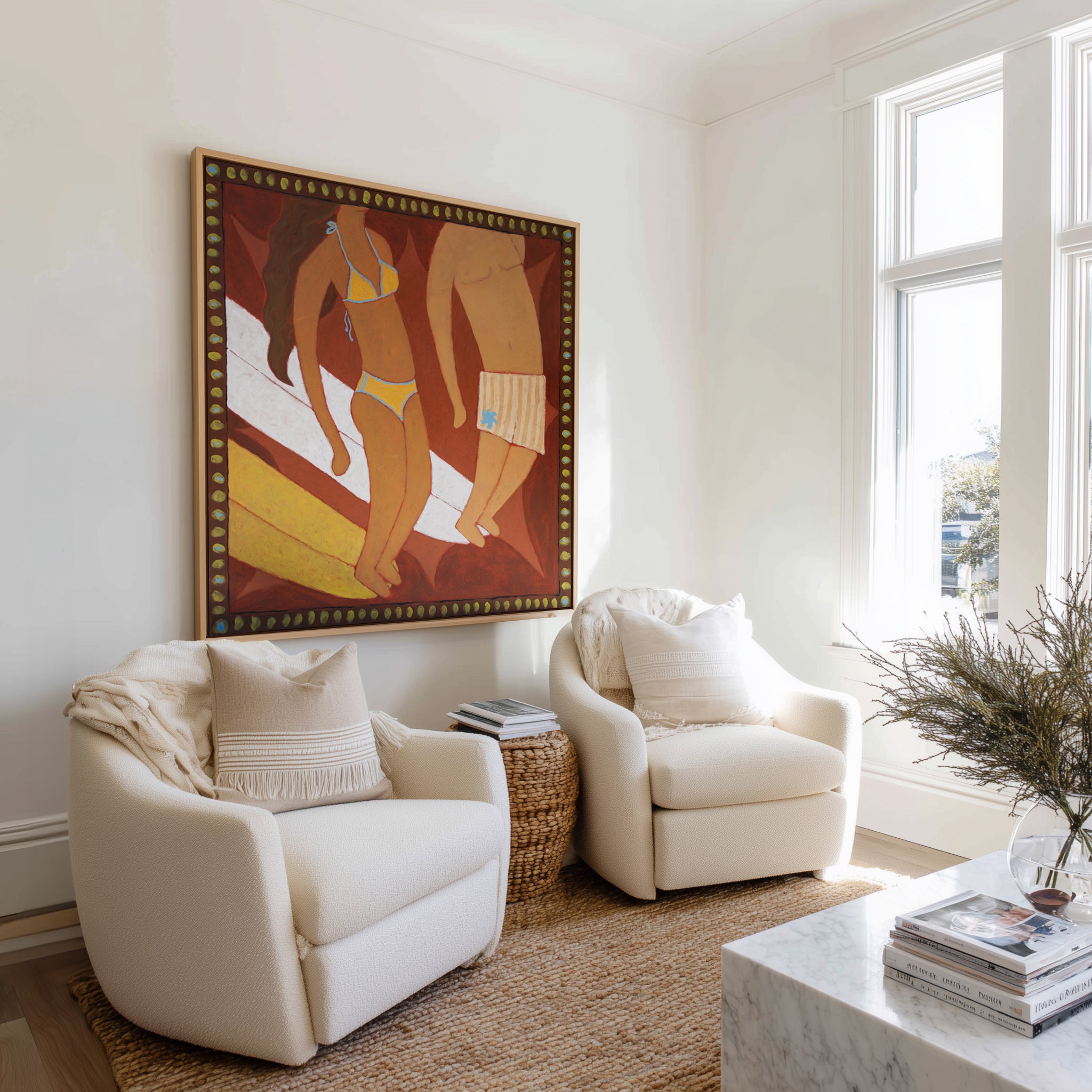 Noseriders by Erin Champ | Framed Canvas Art Print