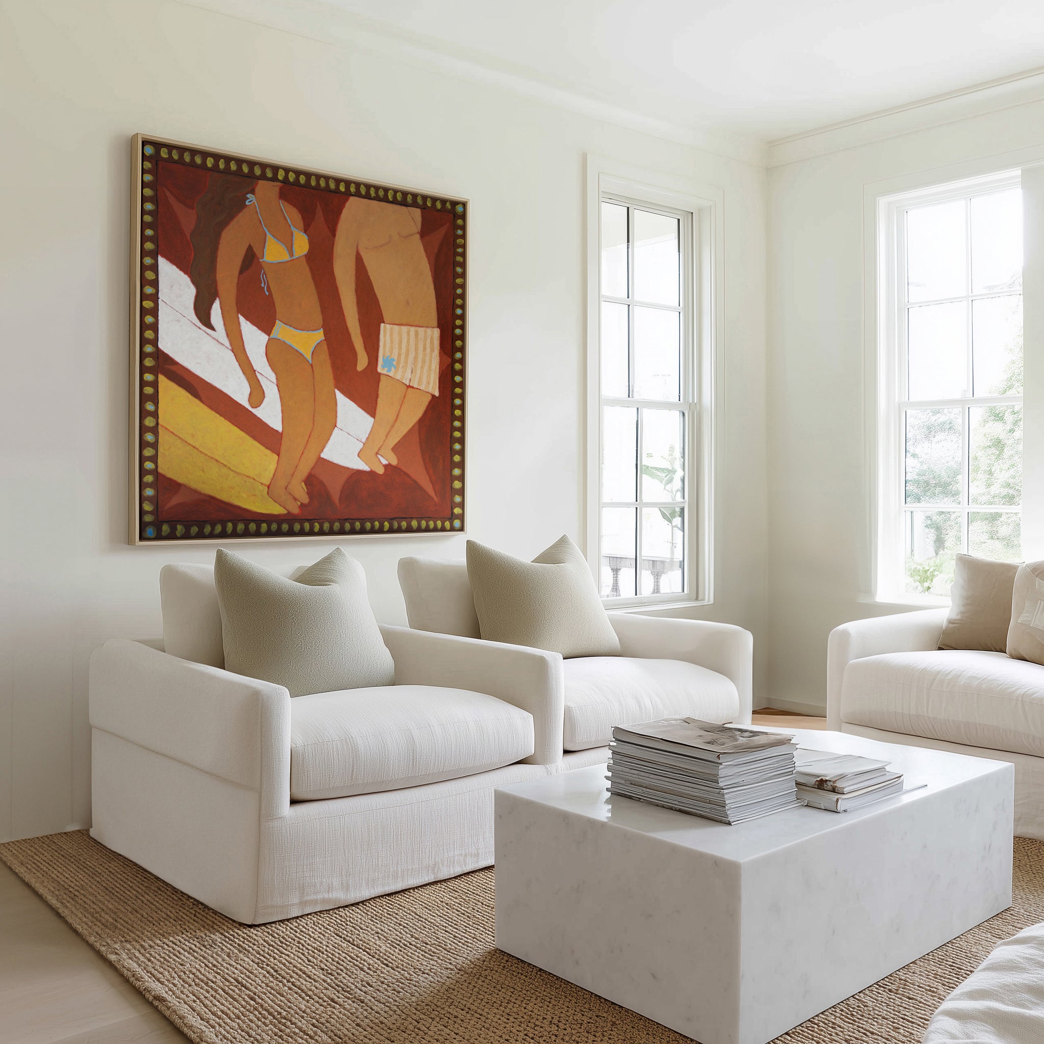 Noseriders by Erin Champ | Framed Canvas Art Print
