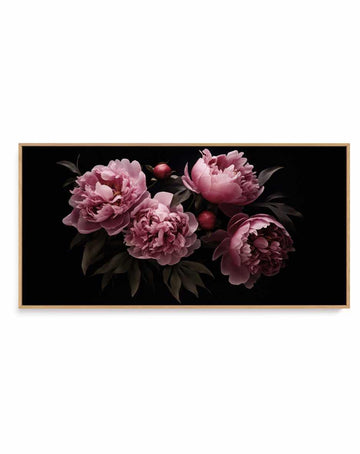 Nostalgic Mood Opulent Flowers By Andrea Haase | Panoramic Canvas Art Print from Olive et Oriel where you can shop wallpaper and artworks online