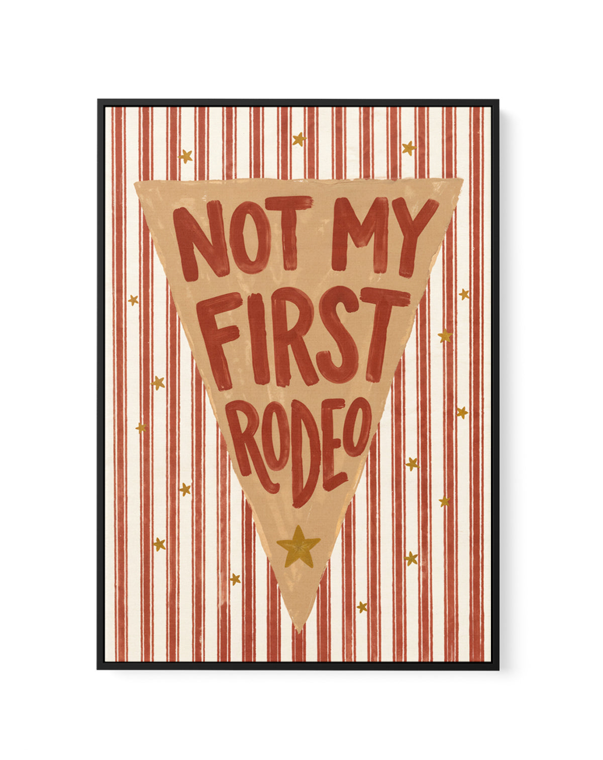 Not My First Rodeo | Framed Canvas Art Print