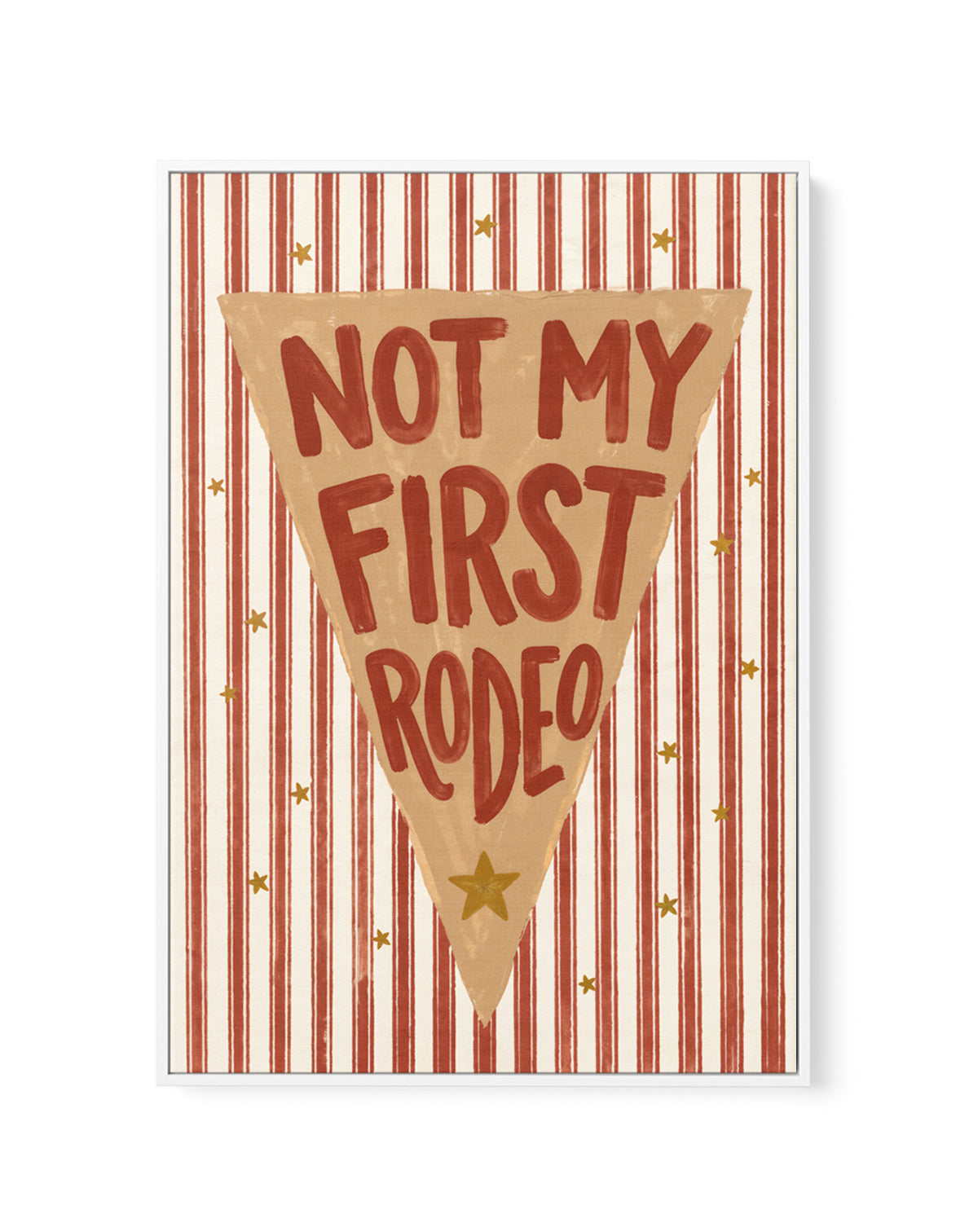 Not My First Rodeo | Framed Canvas Art Print