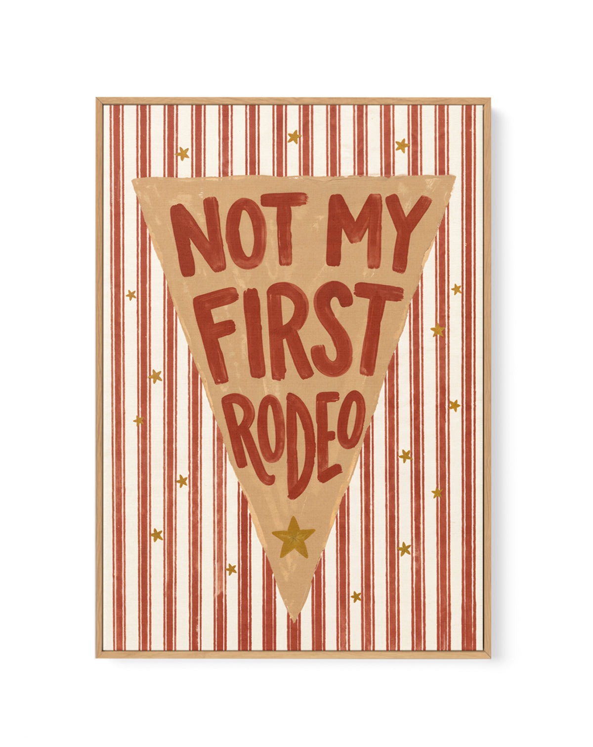 Not My First Rodeo | Framed Canvas Art Print